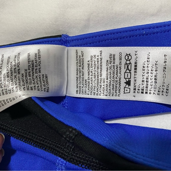 THE NORTH FACE Women’s Flash Dry Royal Blue Fitted Lightly Lined Sport Bra Sz L - Picture 9 of 11